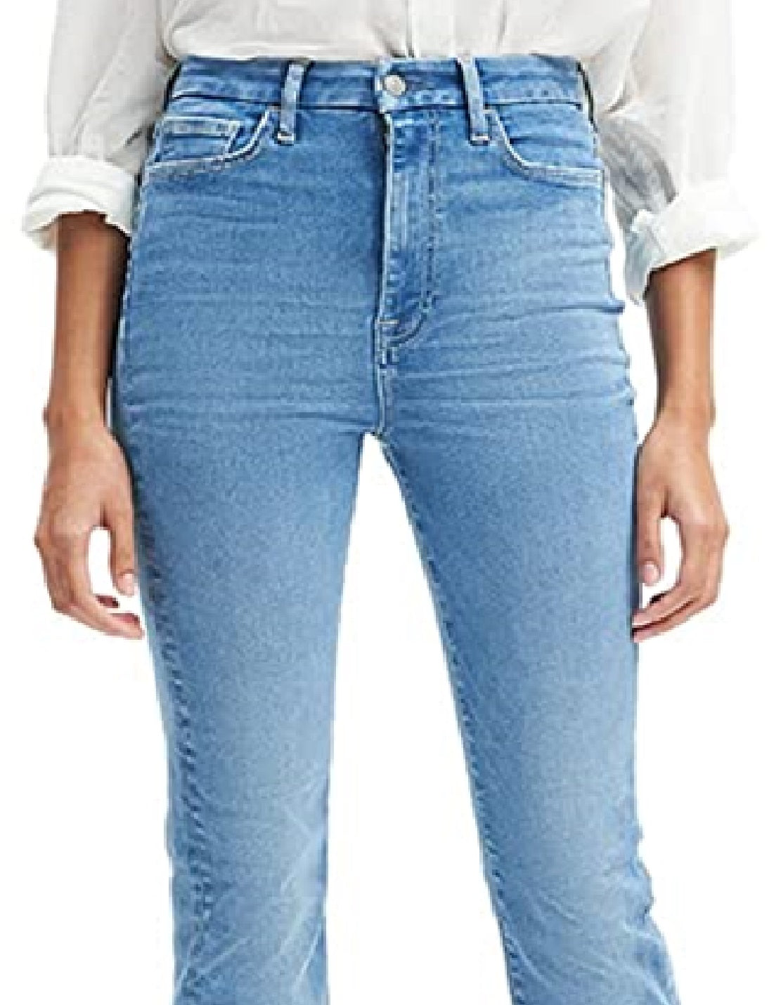 Calça jeans skinny boot feminina sem filtro JEN7, azul, tamanho 25