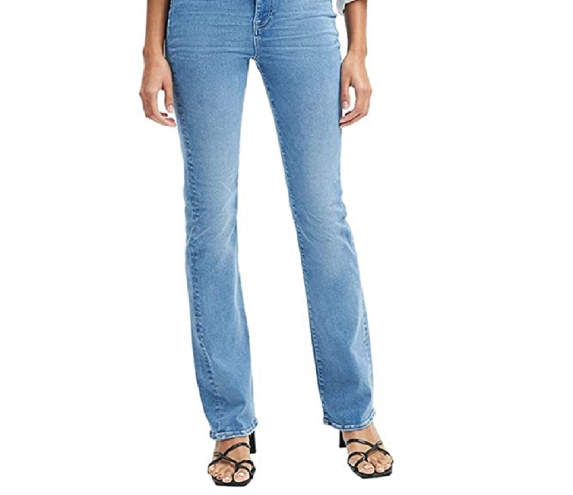 Calça jeans skinny bootcut feminina sem filtro JEN7, azul, tamanho 26