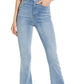 Calça jeans skinny bootcut feminina JEN7, cintura alta, azul, tamanho 28