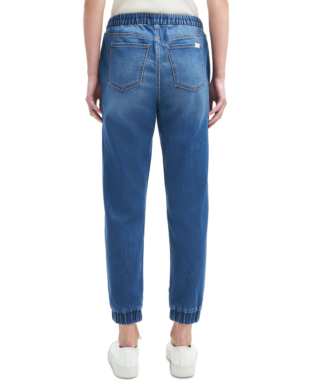 Calça jeans jogger feminina de cintura alta 7 For All Mankind, azul, tamanho 8