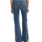 Calça jeans feminina JEN7 com bainha liberada, azul, tamanho 2