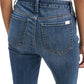Calça jeans feminina JEN7 com bainha liberada, azul, tamanho 2