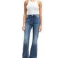 Calça jeans feminina JEN7 com bainha liberada, azul, tamanho 2