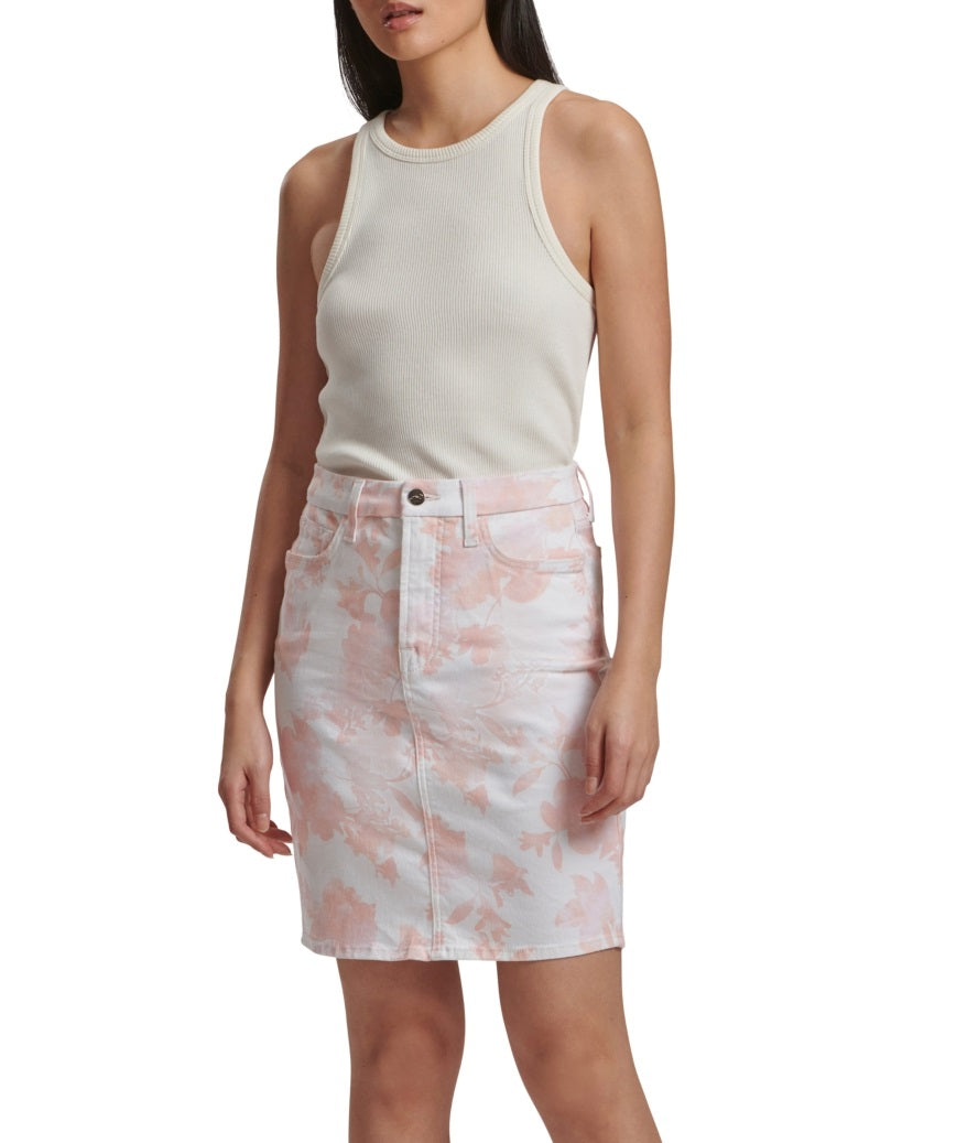 Saia lápis feminina JEN7 rosa tamanho 2