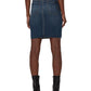 Saia lápis jeans feminina JEN7 com bolso aplicado, azul, tamanho 4