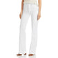 Calça jeans feminina JEN7 cintura alta com costura frontal, branca, tamanho 30