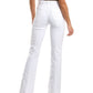 Calça jeans feminina JEN7 cintura alta com costura frontal, branca, tamanho 30