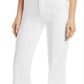 Calça jeans feminina 7 For All Mankind, cintura alta, costura frontal, branca, tamanho 32