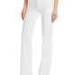 Calça jeans feminina 7 For All Mankind, cintura alta, costura frontal, branca, tamanho 32