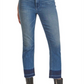Calça jeans feminina JEN7, comprimento até o tornozelo, perna reta, azul, tamanho 8