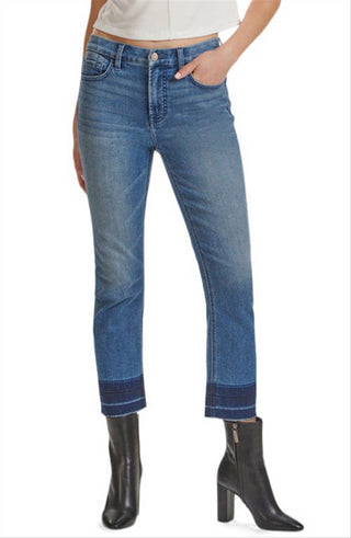 JEN7 Women's Ankle-Length Straight-Leg Jeans Blue Size 8