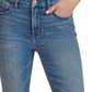 Calça jeans feminina JEN7, comprimento até o tornozelo, perna reta, azul, tamanho 8