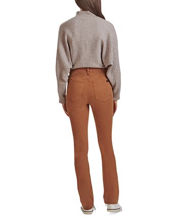 Calça jeans feminina justa e reta JEN7, marrom, tamanho 18