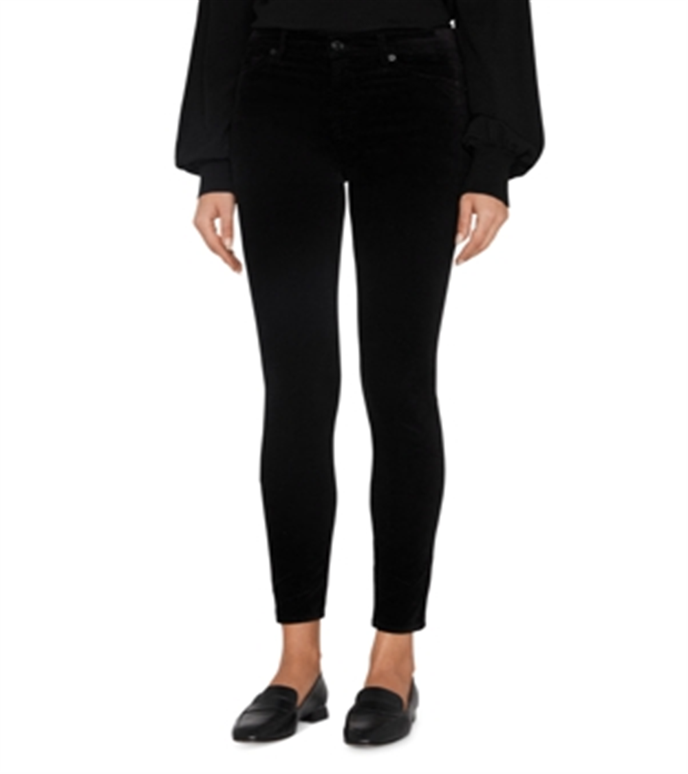 Calça jeans skinny feminina JEN7 Velvet cintura média preta tamanho 29