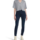 Calça jeans skinny feminina 7 For All Mankind, cintura alta, preta, tamanho 26