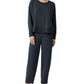 Eileen Fisher Feminino Gola Redonda Cano Alto Azul Tamanho XS