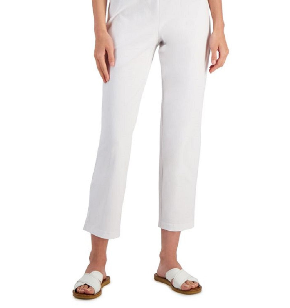 Calça Eileen Fisher Feminina Slim Fit Orgânica Branca Tamanho XS