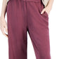 Calça cropped orgânica feminina Eileen Fisher, roxa, tamanho 3X