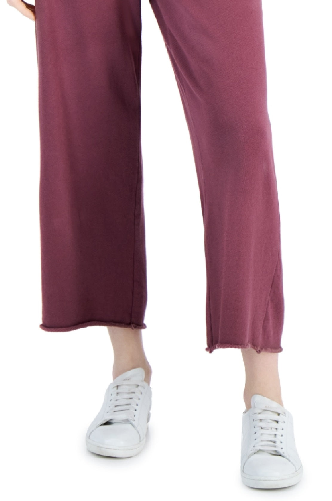 Calça cropped orgânica feminina Eileen Fisher, roxa, tamanho 3X
