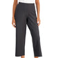 Calça cropped feminina Eileen Fisher, perna reta, preta, tamanho X-G