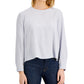 Blusa de seda feminina Eileen Fisher, azul, tamanho grande