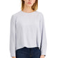 Blusa de seda feminina Eileen Fisher, azul, tamanho grande