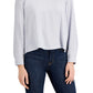 Blusa de seda feminina Eileen Fisher, azul, tamanho grande