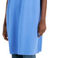 Vestido Eileen Fisher Feminino Manga Curta Relaxada Azul Tamanho P