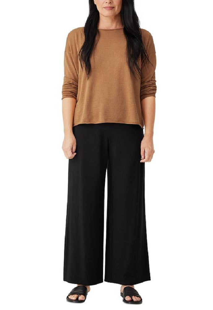 Calça Eileen Fisher Feminina com Fenda no Tornozelo Preta Tamanho P