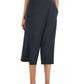 Calça curta envolvente Eileen Fisher feminina, cinza, tamanho pequeno