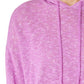 Suéter com capuz feminino Eileen Fisher em linho orgânico e algodão orgânico, roxo, tamanho pequeno