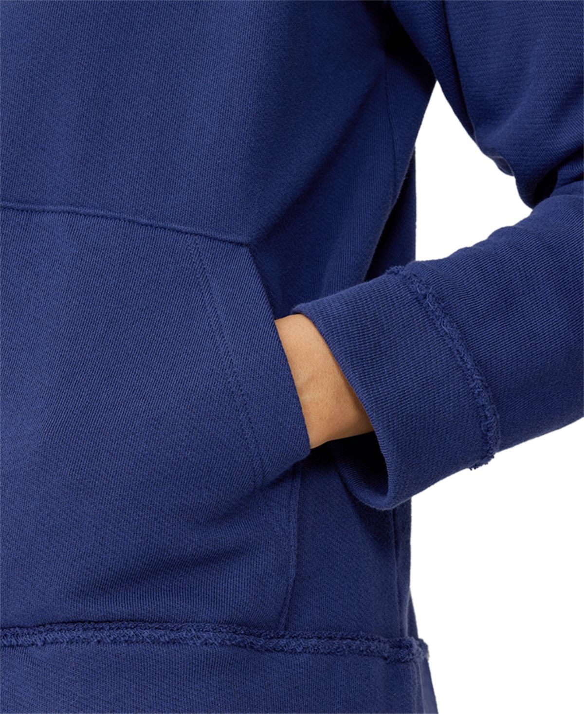 Moletom com capuz feminino Eileen Fisher de algodão orgânico com zíper, roxo, tamanho grande