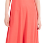 Vestido feminino Eileen Fisher sem mangas com decote em V, vermelho, tamanho pequeno grande