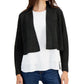 Cardigan feminino Eileen Fisher de linho orgânico com decote em V e frente aberta, verde, tamanho médio