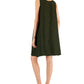 Vestido Eileen Fisher Feminino de Linho Orgânico com Decote Redondo, Verde, Tamanho XX-S