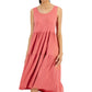 Vestido feminino sem mangas Eileen Fisher em camadas, rosa, tamanho grande