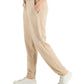 Calça de moletom feminina Eileen Fisher de algodão orgânico, marrom, tamanho X-G