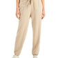 Calça de moletom feminina Eileen Fisher de algodão orgânico, marrom, tamanho X-G