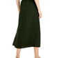 Saia de linho feminina Eileen Fisher, verde, tamanho grande