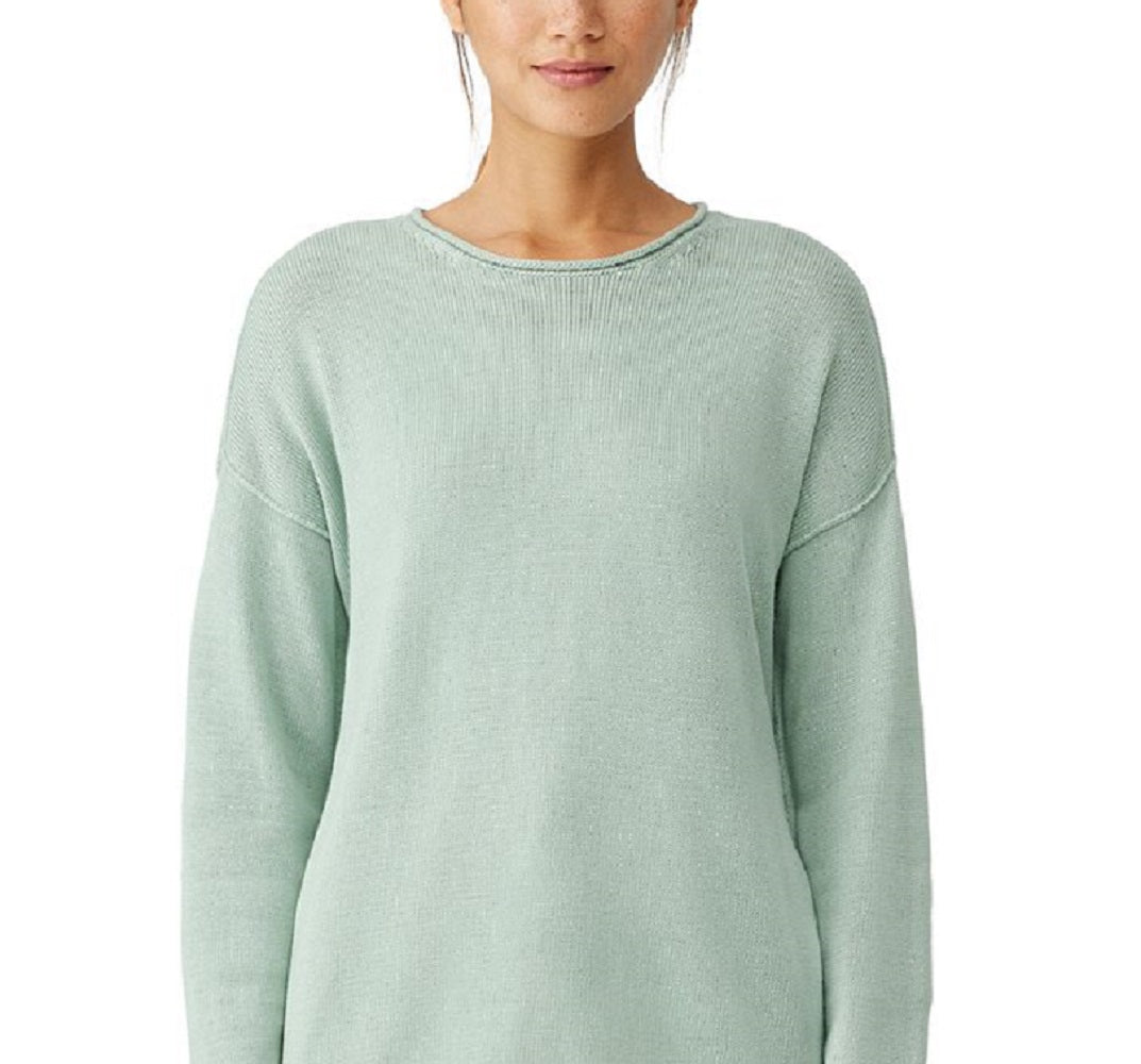 Suéter Eileen Fisher Feminino Relaxed com Ombros Caídos Verde Tamanho Grande