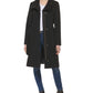 Cole Haan Signature Slick Belted Wool Blend Faux Wrap Coat Preto Tamanho 10