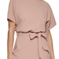 Vestido feminino Kensie Blouson Wrap bege tamanho 14
