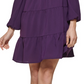Vestido feminino Kensie com gola e camadas, roxo, tamanho 10