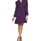 Vestido feminino Kensie com gola e camadas, roxo, tamanho 8
