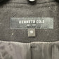Kenneth Cole Casaco longo assimétrico com cinto feminino cinza tamanho 10