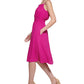 Vestido evasê Kensie Feminino Smocked Roxo Tamanho 4