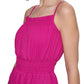 Vestido evasê Kensie Feminino Smocked Roxo Tamanho 4