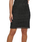 Vestido tubinho de renda com decote quadrado Kensie feminino, preto, tamanho 6