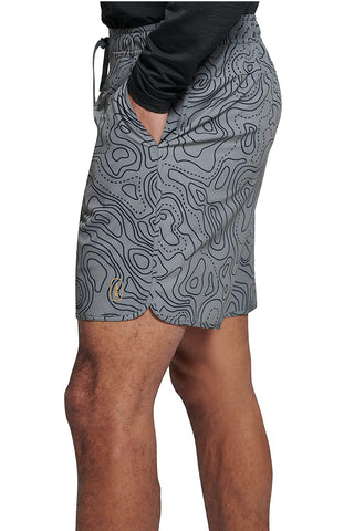 Bass Outdoor Men's Maps Quick-Dry 7 Shorts Cinza Tamanho GG