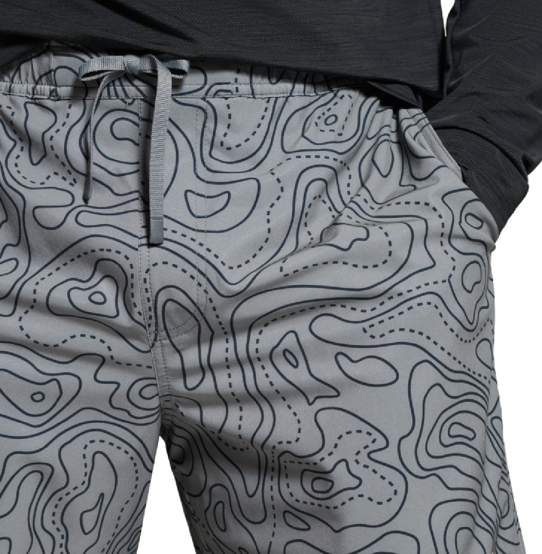 Bass Outdoor Men's Maps Quick Dry Shorts Cinza Tamanho Grande